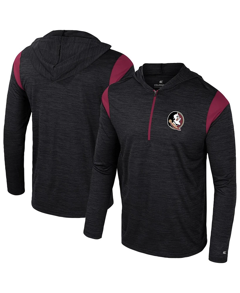 Colosseum Men's Black Florida State Seminoles Dozer Half-Zip Windshirt