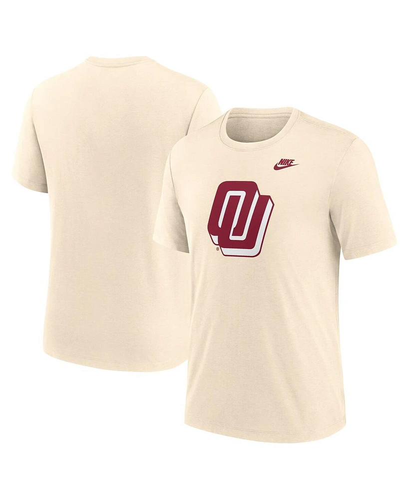 Nike Men's Cream Oklahoma Sooners Vault Logo Tri-Blend T-Shirt