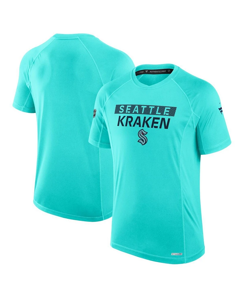 Fanatics Men's Blue Seattle Kraken Authentic Pro Rink Tech T-Shirt