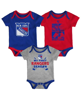 Outerstuff Baby Boys and Girls New York Rangers Legend Three-Piece Bodysuit Set