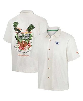 Tommy Bahama Men's White Kentucky Wildcats Coconut Matchup Camp Button-Up Shirt