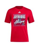 Adidas Men's Red Kansas Jayhawks Locker Swish Tri-Blend T-Shirt