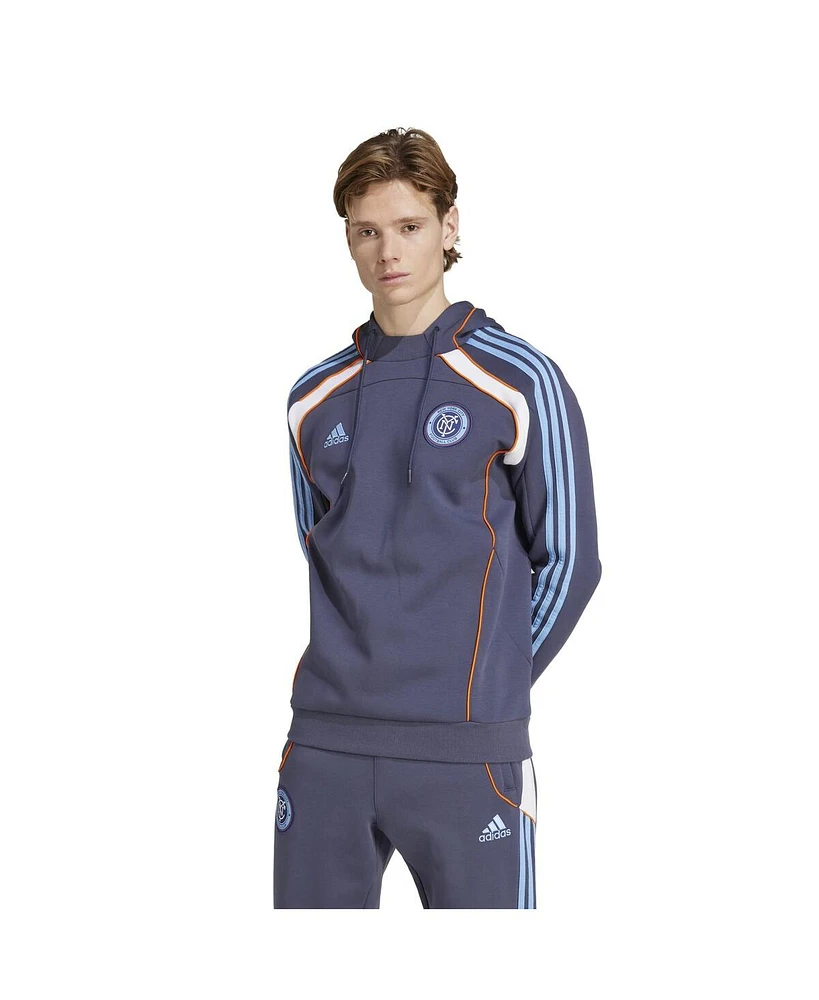 Adidas Men's Navy New York City Fc 2025 Travel Pullover Hoodie