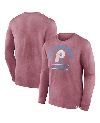 Fanatics Men's Burgundy Philadelphia Phillies Circus Catch Long Sleeve T-Shirt