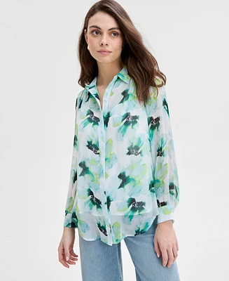 I.n.c. International Concepts Women's Floral-Print Blouse, Exclusively at Macy's
