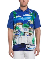 Cubavera Men's Scenic Print Short Sleeve Button-Front Shirt