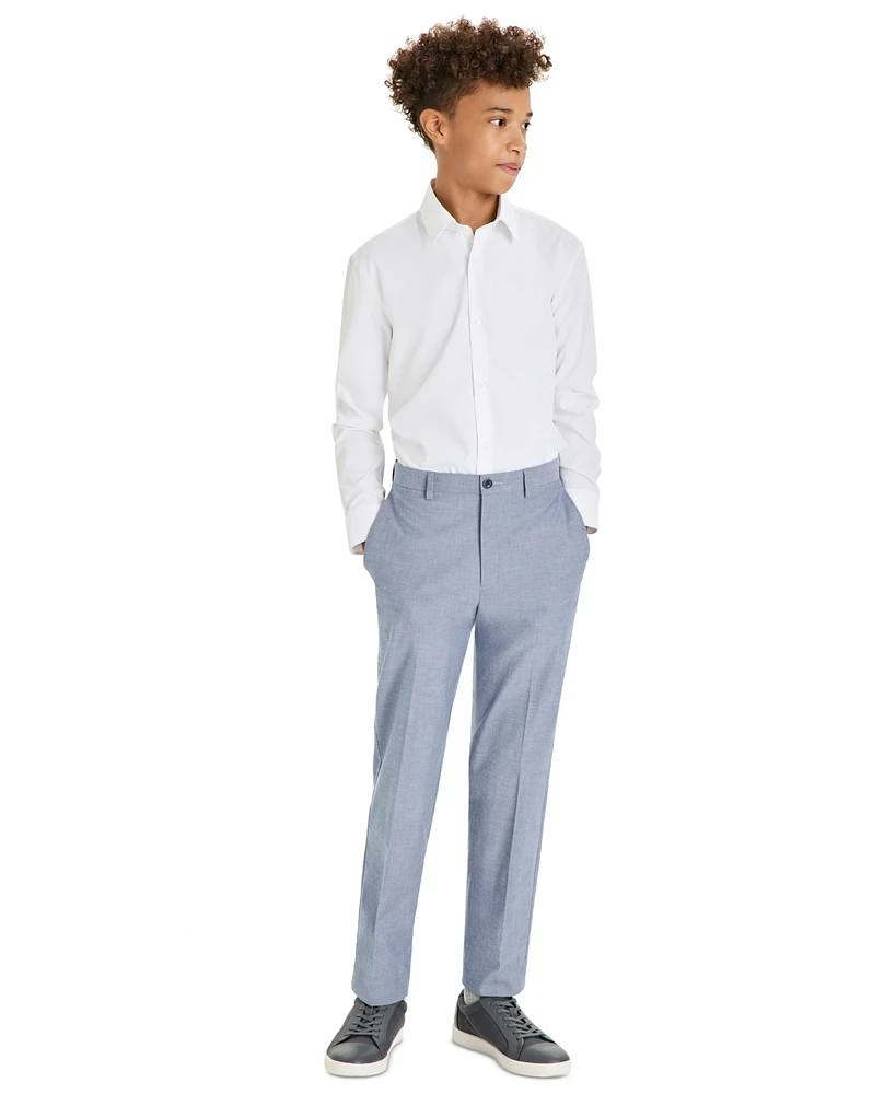 Michael Kors Big Boys Chambray Classic-Fit Stretch Dress Pants