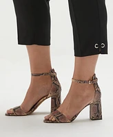 Rafaella Plus Satin Mid Rise Twill Capri Pants with Slant Pocket