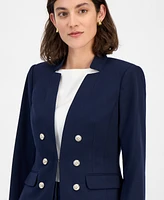 Tahari Asl Women's Notch-Neck Faux Double-Breasted Blazer