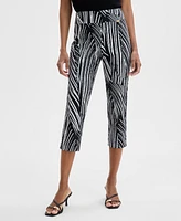 I.n.c. International Concepts Women's Printed Mid-Rise Capri Pants, Exclusively for Macy's