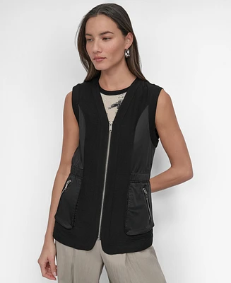 Dkny Women's Combo Zipper Vest