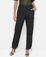 Dkny Women's Rumpled High-Rise Bungee Pants