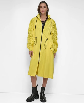 Dkny Women's Coated Satin Anorak Jacket