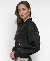Dkny Women's Organza Eyelet Jacket