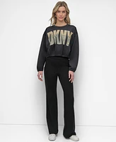 Dkny Women's Soft Hand Scuba Soho Logo Top