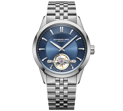 Raymond Weil Men's Swiss Automatic Freelancer Stainless Steel Bracelet Watch 43mm