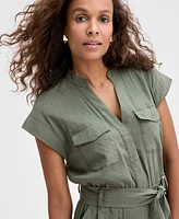 I.n.c. International Concepts Women's Belted Cap-Sleeve Jumpsuit, Exclusively at Macy's