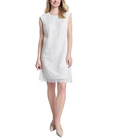 Jones New York Women's Medallion Lace Swing Dress