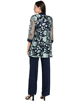 R & M Richards Women's 2-Pc. Embroidered Jacket Pants Set