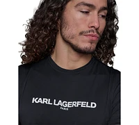 Karl Lagerfeld Paris Men's Regular-Fit Logo Graphic Rash Guard