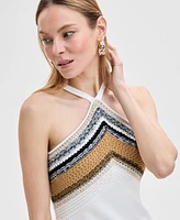 I.n.c. International Concepts Women's Crocheted Halter Sweater Dress, Exclusively at Macy's
