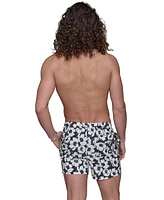 Karl Lagerfeld Paris Men's Regular-Fit Quick-Dry Floral 5" Swim Trunks