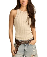 Lucky Brand Women's Crochet Trim Tank Top