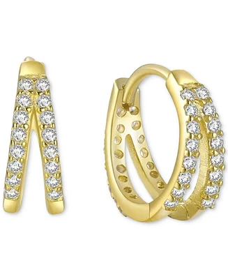 Ben Oni Wren Cubic Zirconia Huggie Hoop Earrings