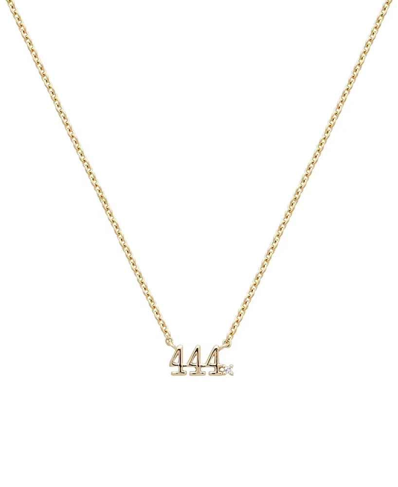 Ben Oni Angel Number Necklace in 18K Gold Over Sterling Silver