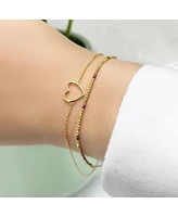 The Lovery Gold Open Heart Bracelet 14K Gold