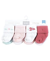 Hudson Baby Cotton Rich Terry Socks 16-Pack, Tiny Flowers, 6-12 Months