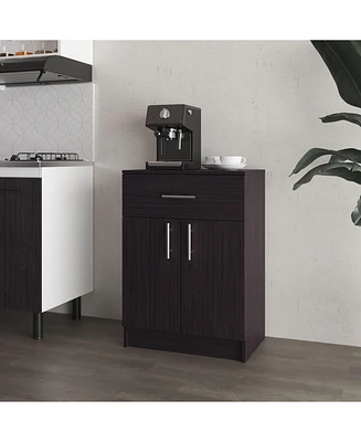 Fm Furniture Cope kitchen Pantry in melamine with 2 doors and 1 drawer, Wengue