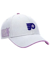 Fanatics Men's White Philadelphia Flyers Authentic Pro Hockey Fights Cancer Adjustable Hat