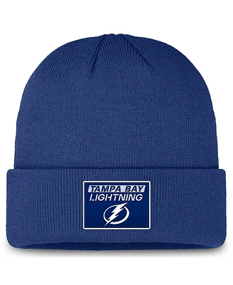 Fanatics Men's Blue Tampa Bay Lightning Authentic Pro Cuffed Knit Hat