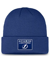 Fanatics Men's Blue Tampa Bay Lightning Authentic Pro Cuffed Knit Hat