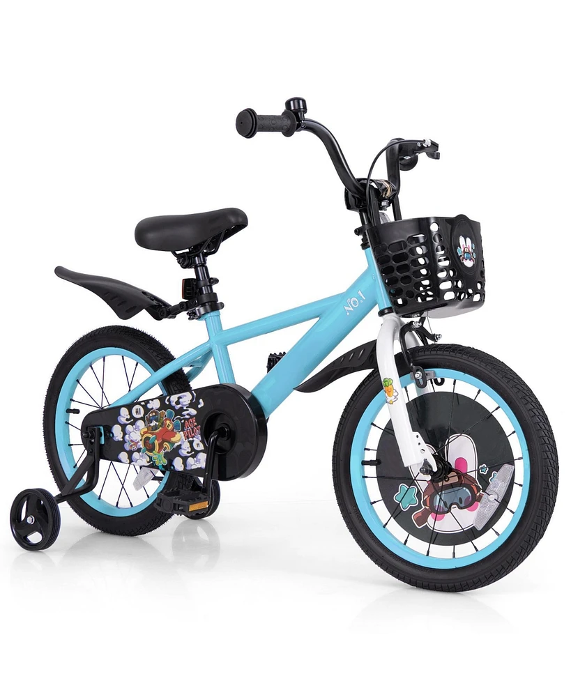 Kids Bike with Adjustable Handlebar and Saddle Perfect Bicycle for Children Aged 4-8 Years Old