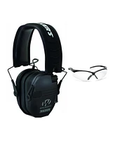 Walker's Razor Slim Electronic Shooting Range Earmuff (Black) and Glasses Kit