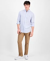 Tommy Hilfiger Men's Slim-Fit Gingham Linen Shirt