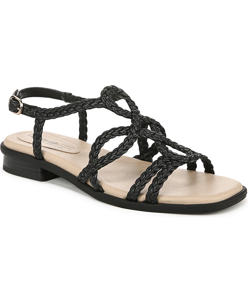 LifeStride Women's Reagan Open Square Toe Strappy Slingback Sandals