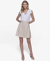 Karl Lagerfeld Paris Women's Lurex Pleated Mini Dress