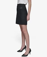 Karl Lagerfeld Paris Women's Tweed A-Line Mini Skirt