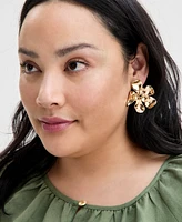 I.n.c. International Concepts Gold-Tone Flower Statement Stud Earrings, Exclusively at Macy's