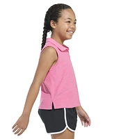 adidas Big Girls Sleeveless Terry Polo Tank Top