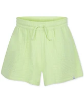 Hurley Big Girls Woven Cotton Gauze High-Rise Shorts