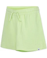 Hurley Big Girls Woven Cotton Gauze High-Rise Shorts