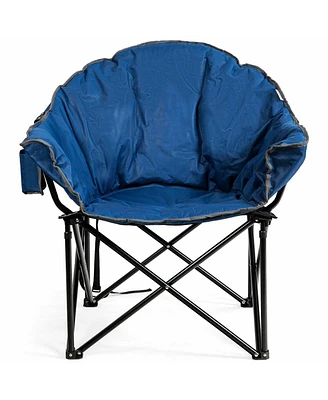 Folding Camping Moon Padded Chair with Carrying Bag