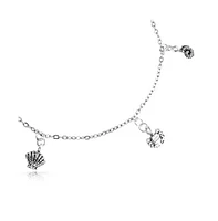 Bling Jewelry Nautical Charm Anklet Ankle Bracelet with Starfish Crab Seahorse and Seashell