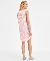 Charter Club Women's Printed Jersey Tank Sleepshirt, Exclusively at Macy's