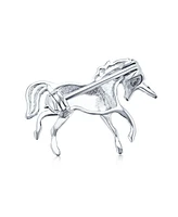 Bling Jewelry Unique Pegasus Flying Horse Brooche Pin - Magical Unicorn Sterling Silver