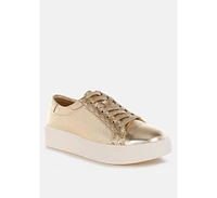 Cincinati Metallic Pleather Chunky Sneakers